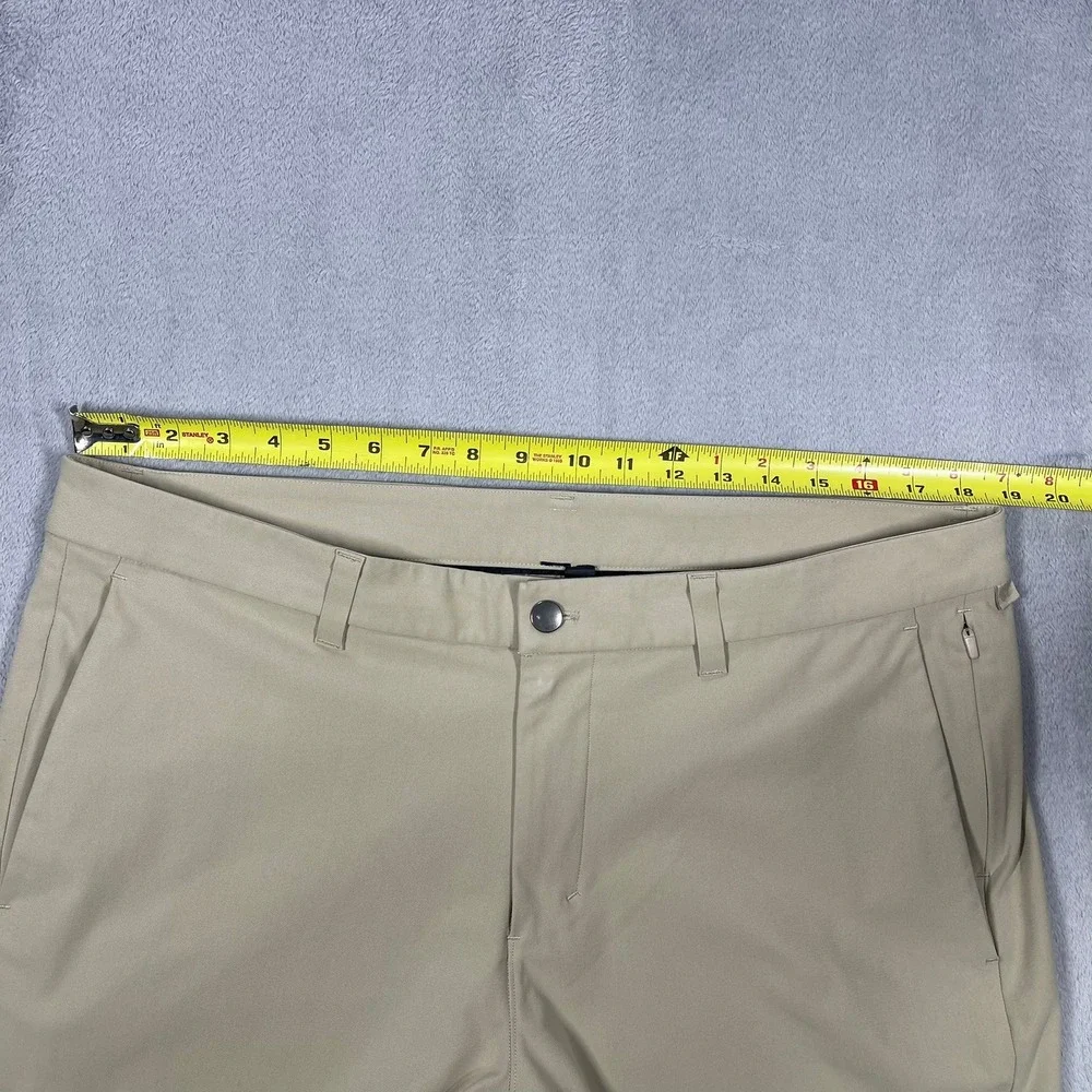Lululemon Commission Slim-Fit Pants Mens 38 Khaki Tan Performance Chino READ